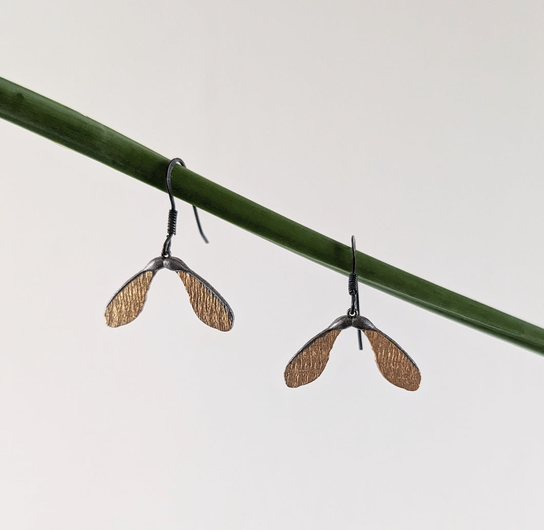 Sycamore seeds earrings