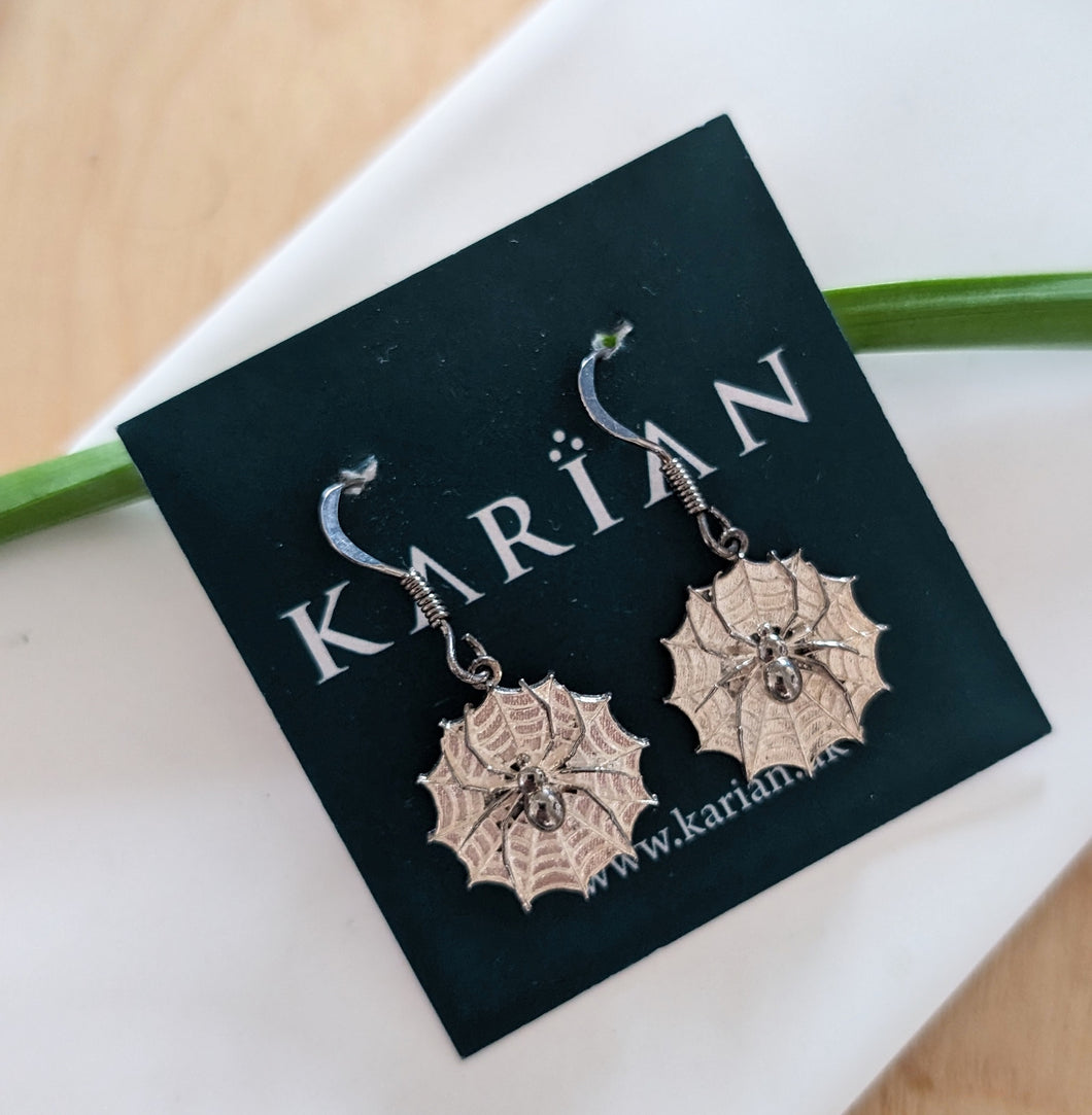 Spider net earrings (small)