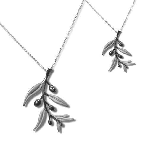 Olive branch pendant - big